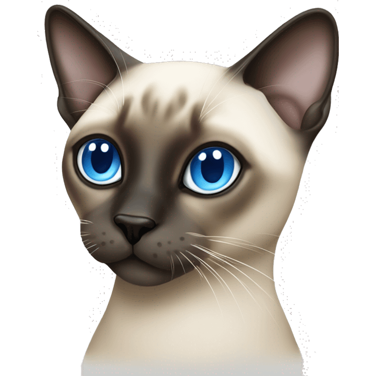 siamese seal point cat with blue eyes emoji