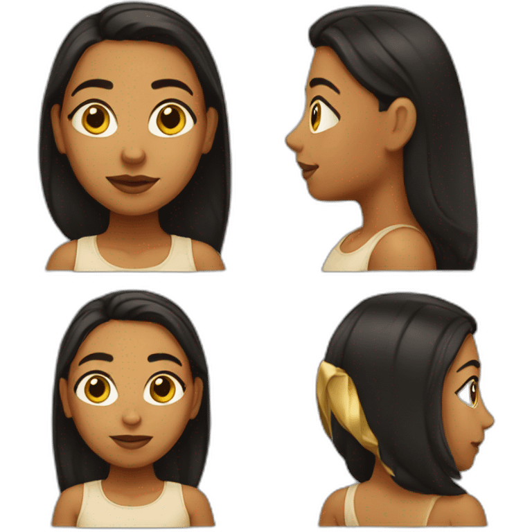 Latin girl with golden skin emoji