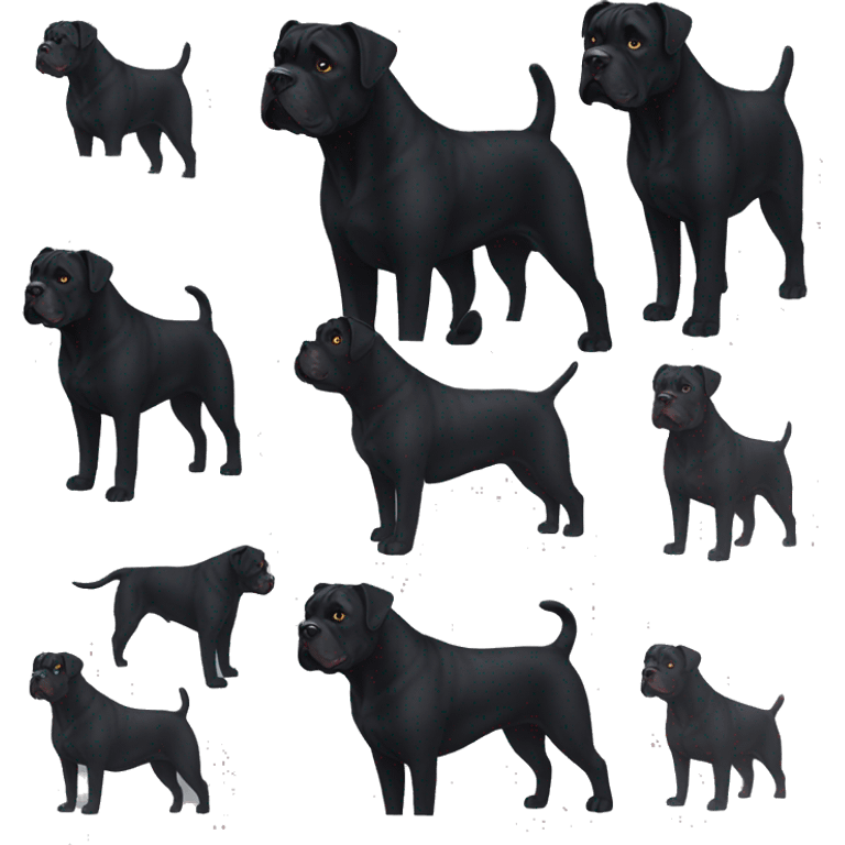 Cane corso black dog emoji