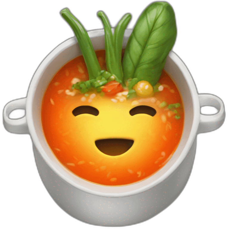 extremely hot soup emoji