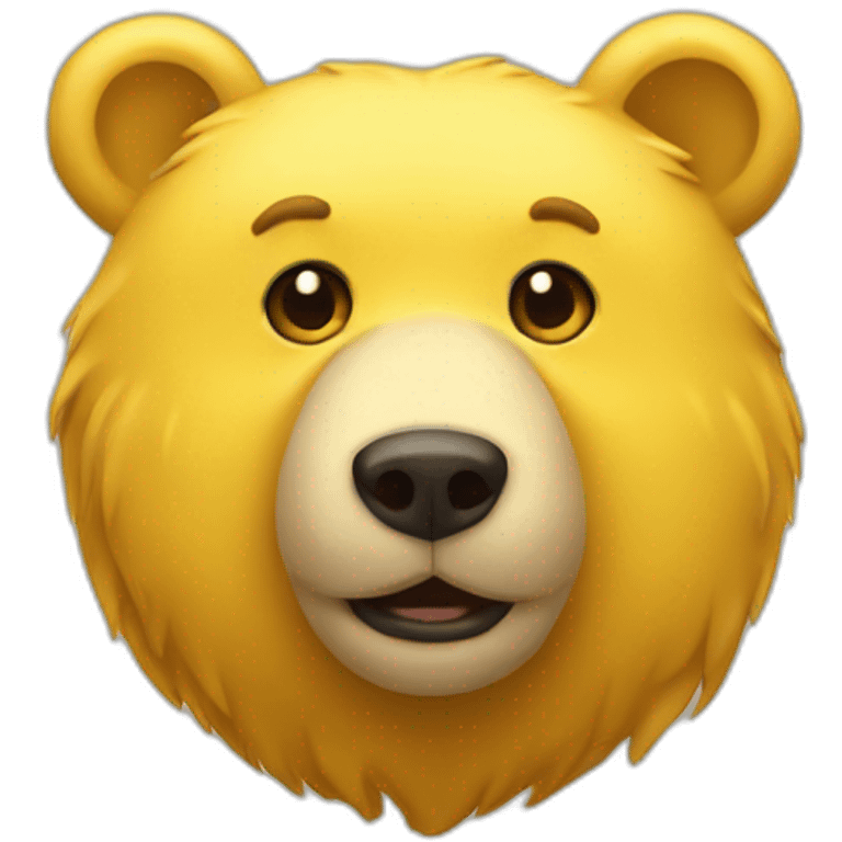 Yellow bear emoji