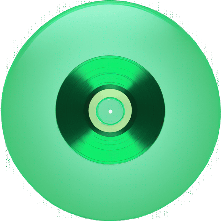 clear green vinyl record emoji