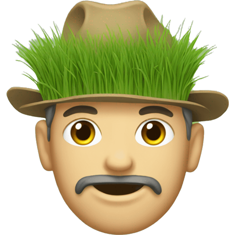 Hillbilly with wheatgrass  emoji