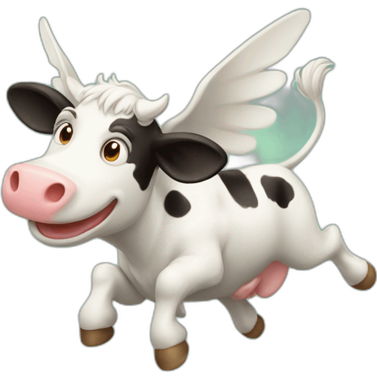 Flying cow emoji