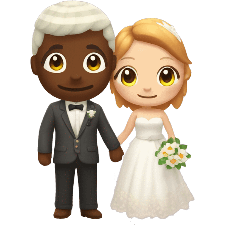 animal crossing nook and daisy mae wedding emoji