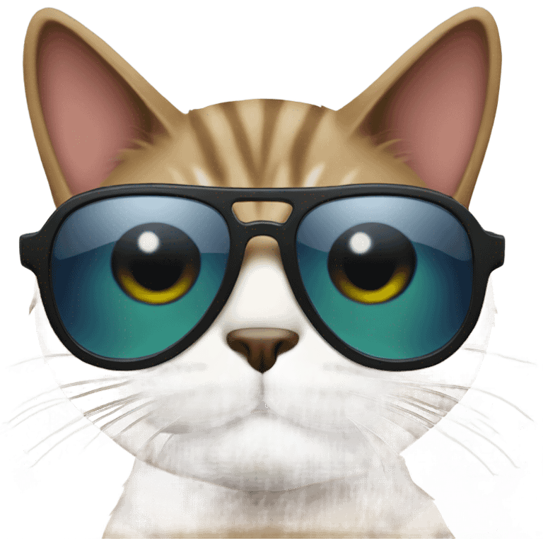 Cat with sunglasses emoji