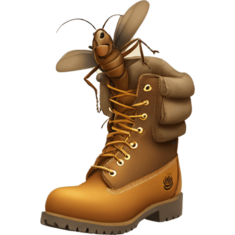 Roach with timberland boots emoji