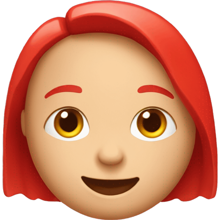 A red "G" with a cute face.  emoji