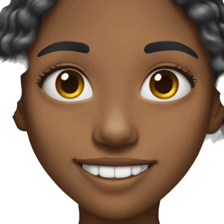 Young black girl with braces and dalila dimples  emoji