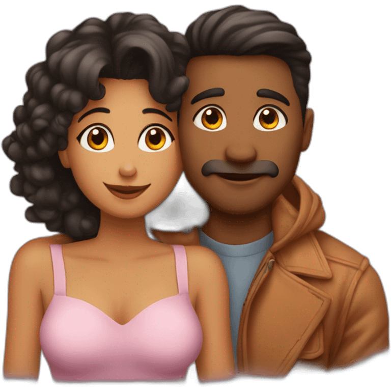 Bisous entre femme et homme emoji