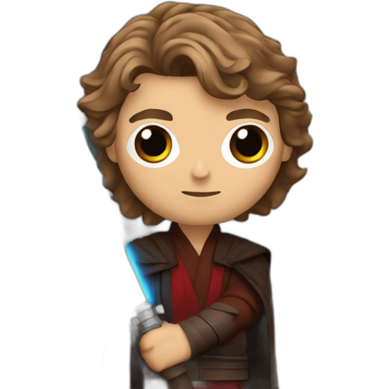 Anakin Skywalker with red lightsaber emoji