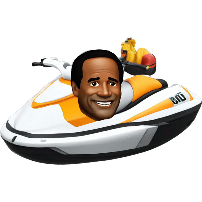 Oj Simpson on a jet ski emoji