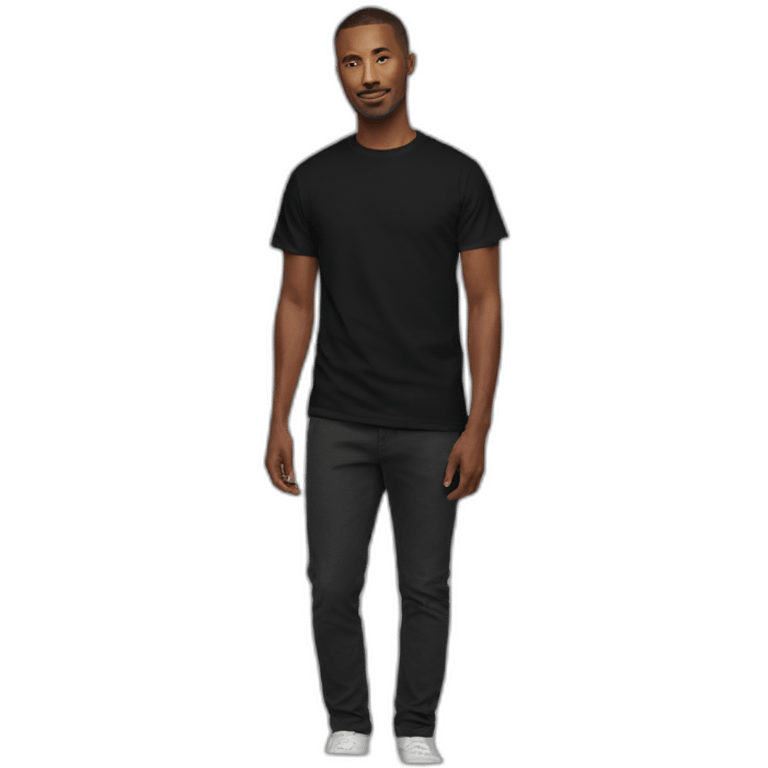 black round neck t-shirt emoji