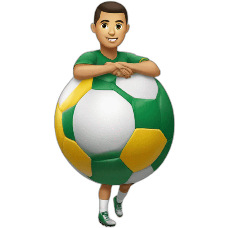 Ronaldo dans un ballon emoji