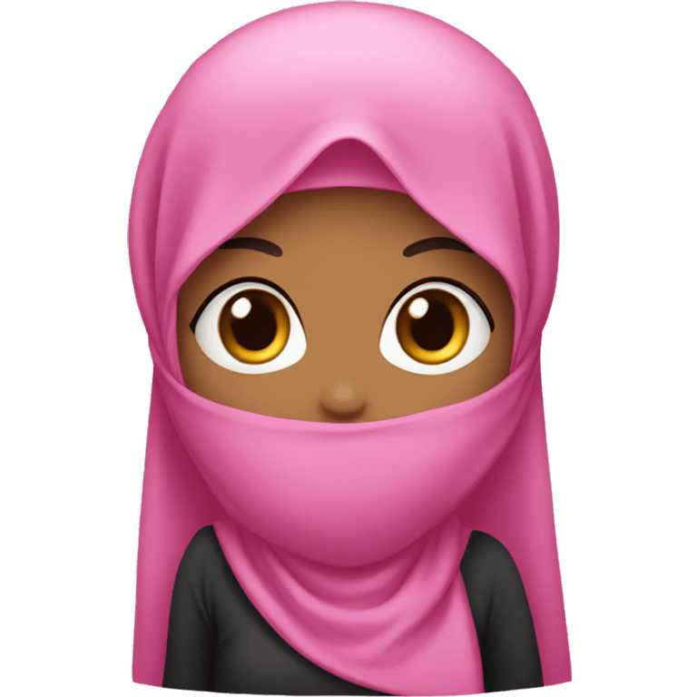 pink niqab and hijab princess emoji