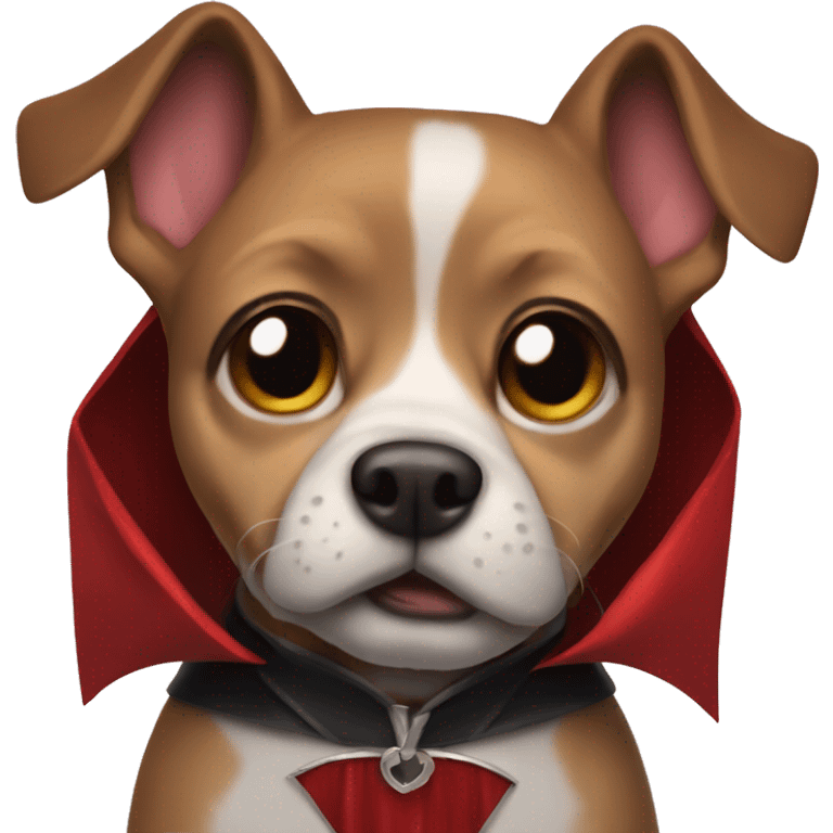 dog with dracula cape emoji