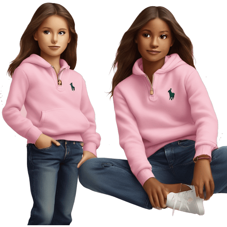 Ralph Lauren Pullover rosa Girls emoji