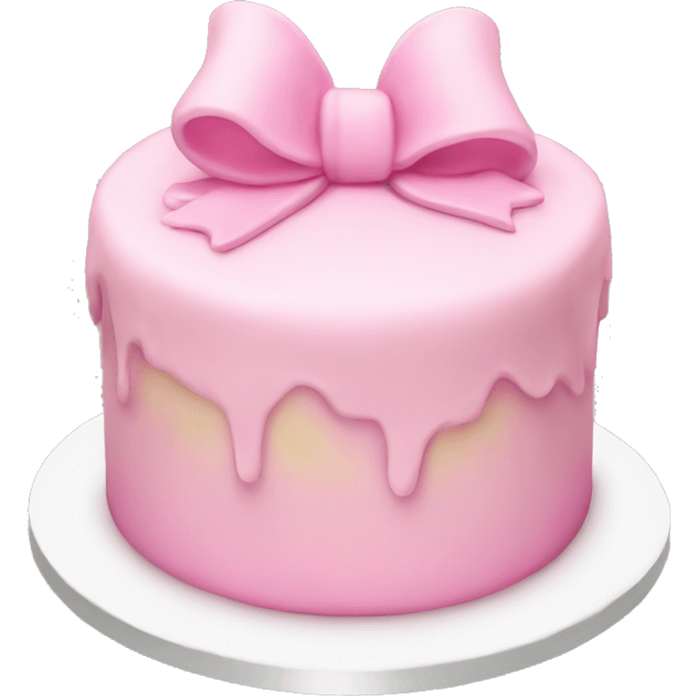 Bow light pink cake  emoji