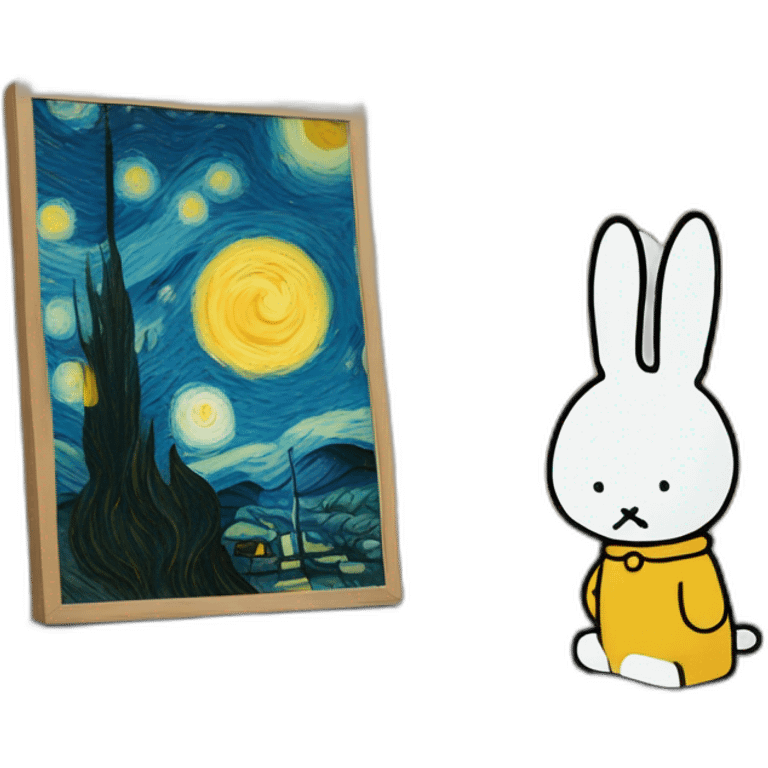 Vincent van gogh painting miffy emoji