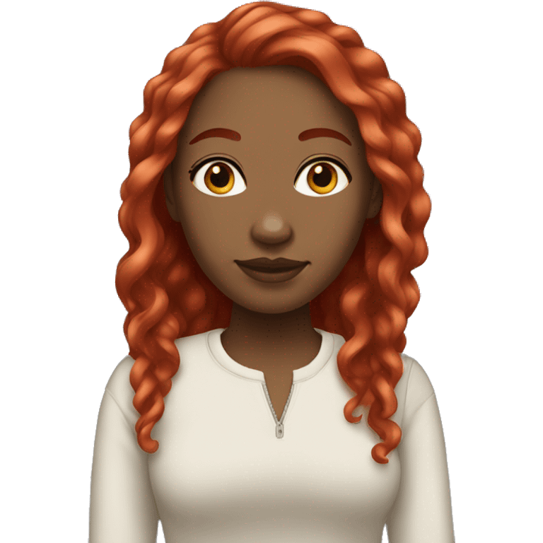 Light skin black woman red hair emoji