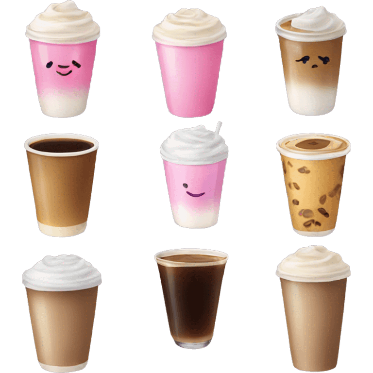 Girly coffee Drinks  emoji