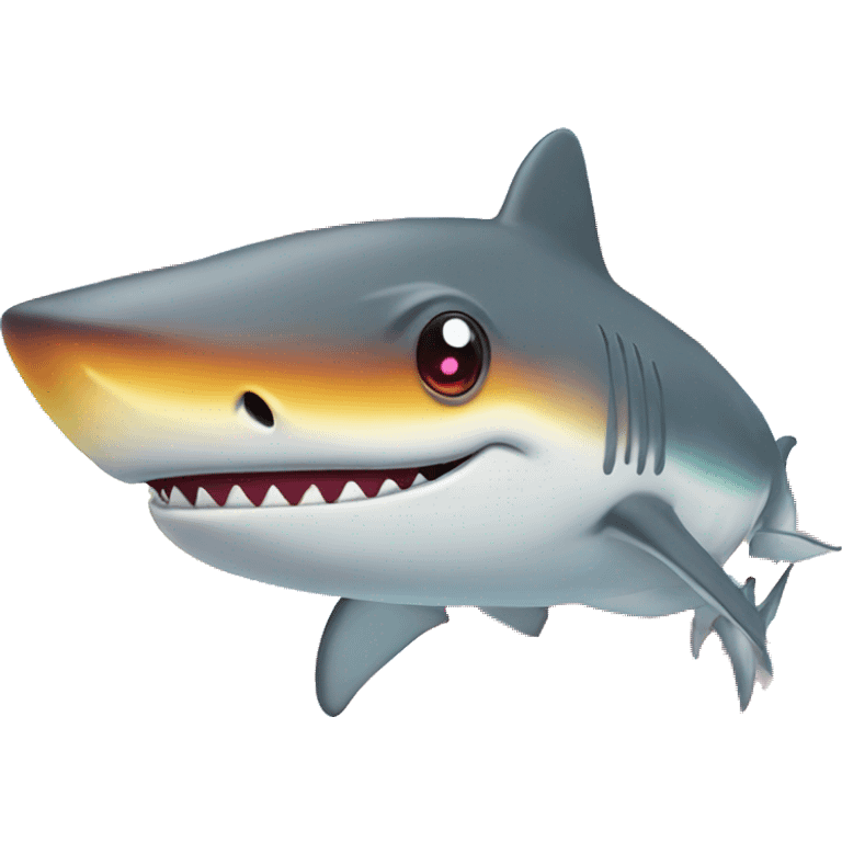 shark with rainbow-fire breath emoji