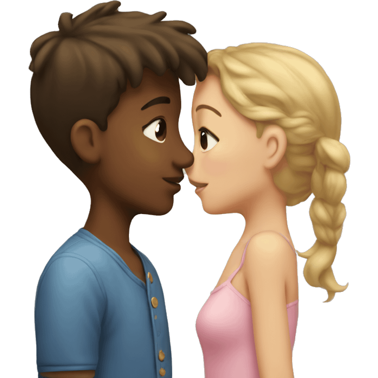 boy and girl kissing  emoji