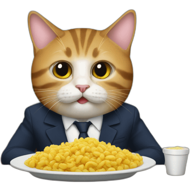 Macron eat cat emoji