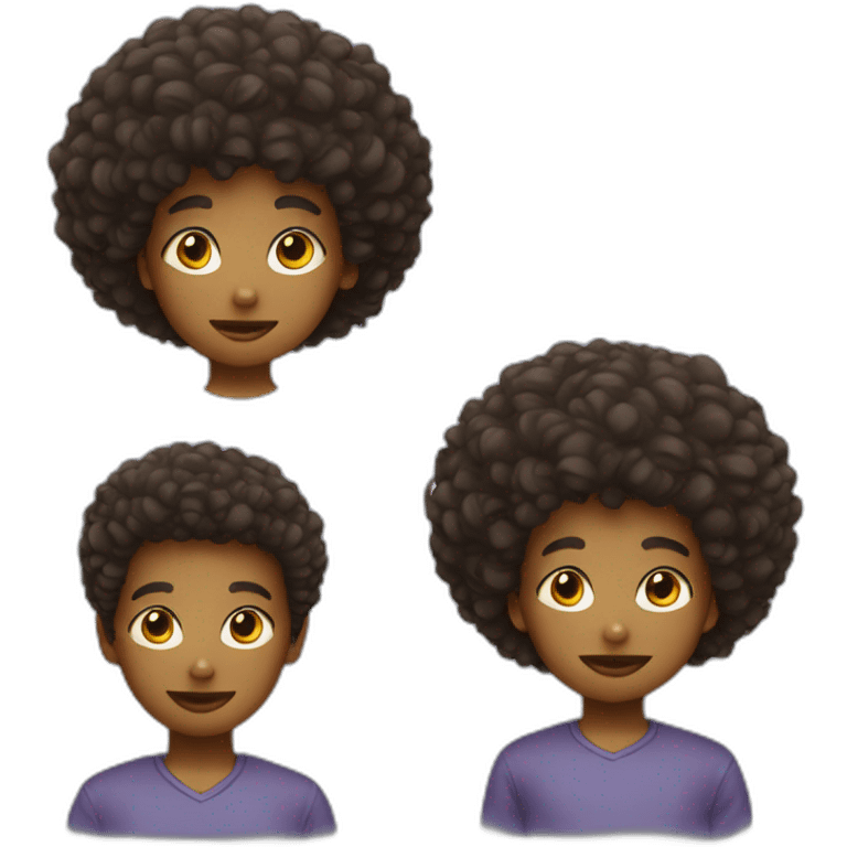 Garçon coupe afro emoji