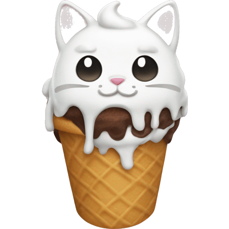 CAT with icecrem emoji