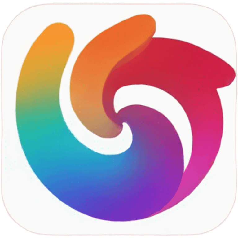 TikTok logo with instagram colors emoji