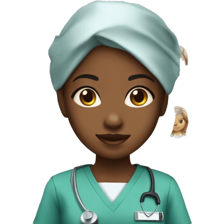 young black girl surgeon emoji