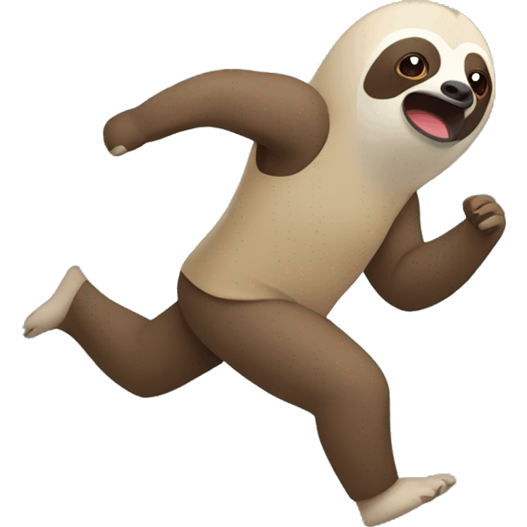 a sloth out of breath while running  emoji