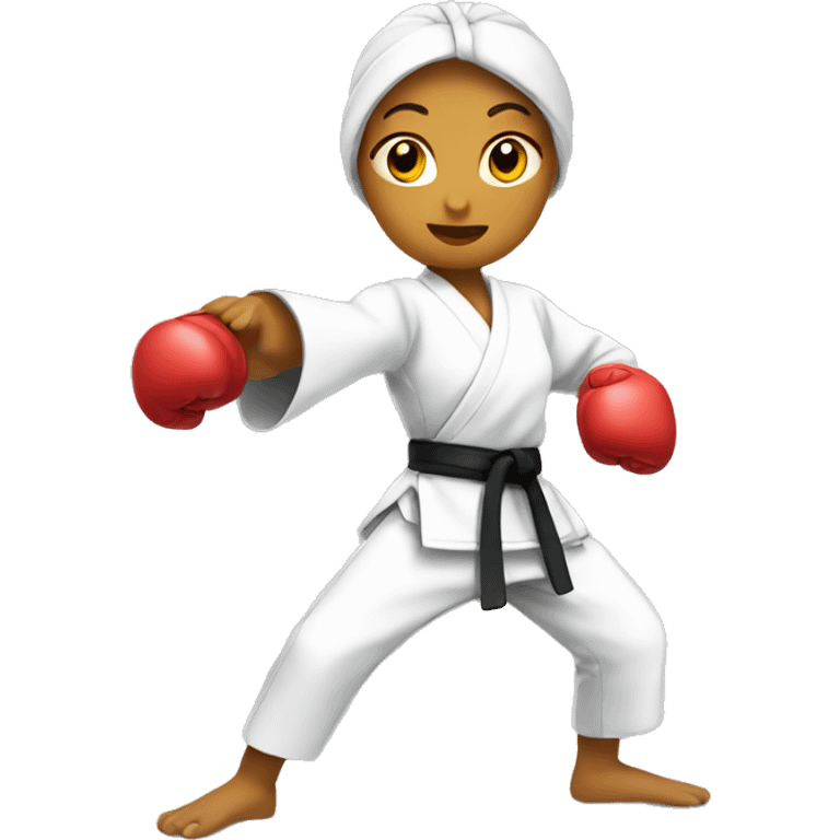 karate girl chicken emoji