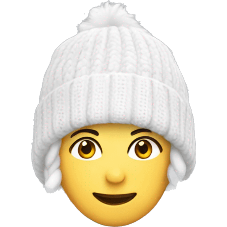 white winter beanie no person emoji