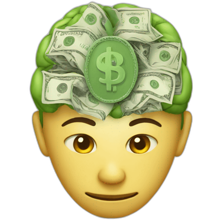 Money brain emoji