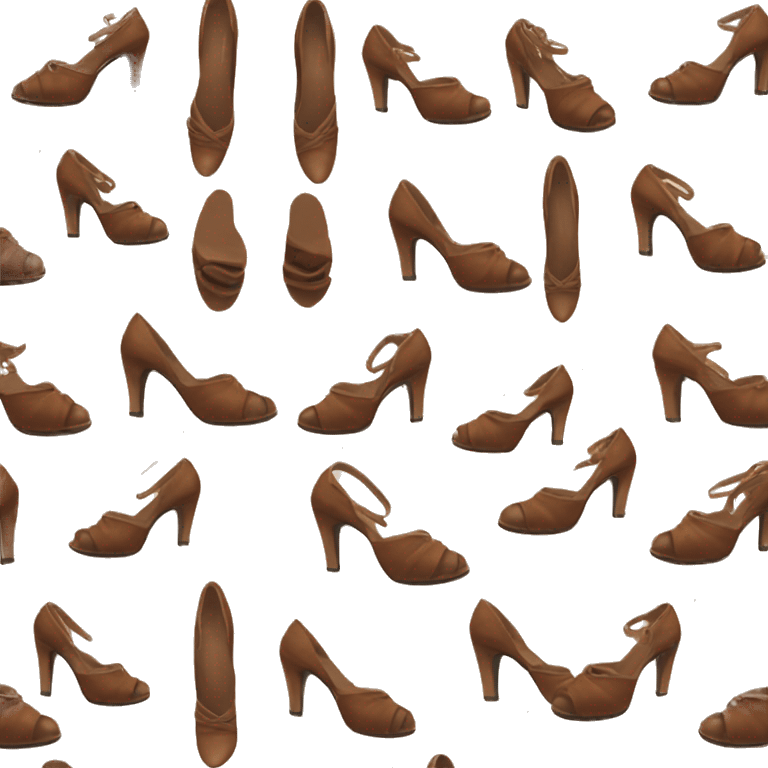 Latin dance shoes with high heels in brown emoji