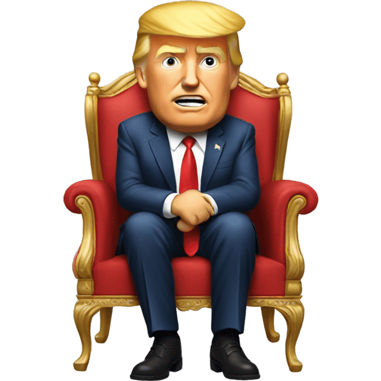 Trump sitting in a chair emoji