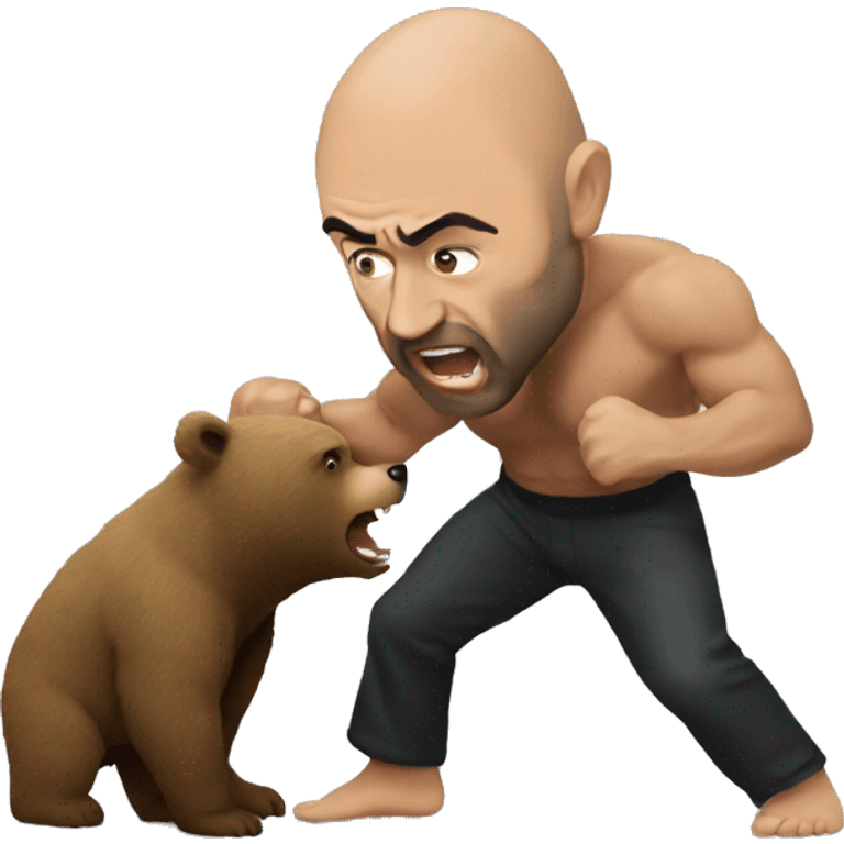 Joe rogan fighting a bear emoji