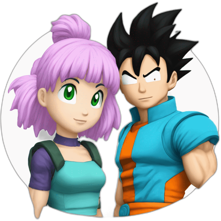 Bulma with goku emoji