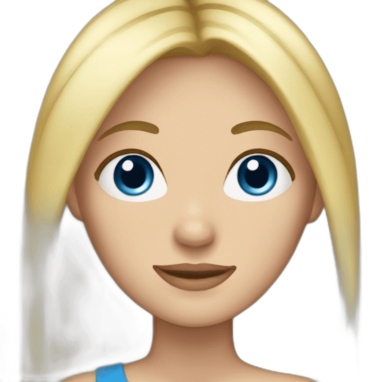 FEMALE, BLONDE HAIR, BLUE EYES, STRAIGHT HAIR emoji