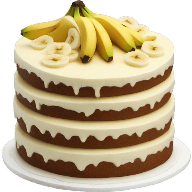 Realistic banana layered cake emoji