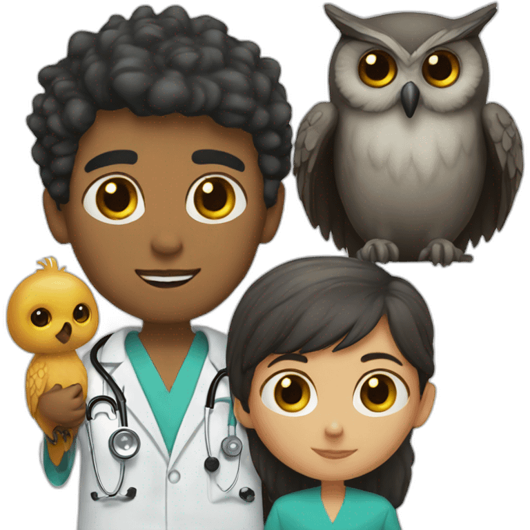 Boy-with-black-beard-doctor-with-owl emoji