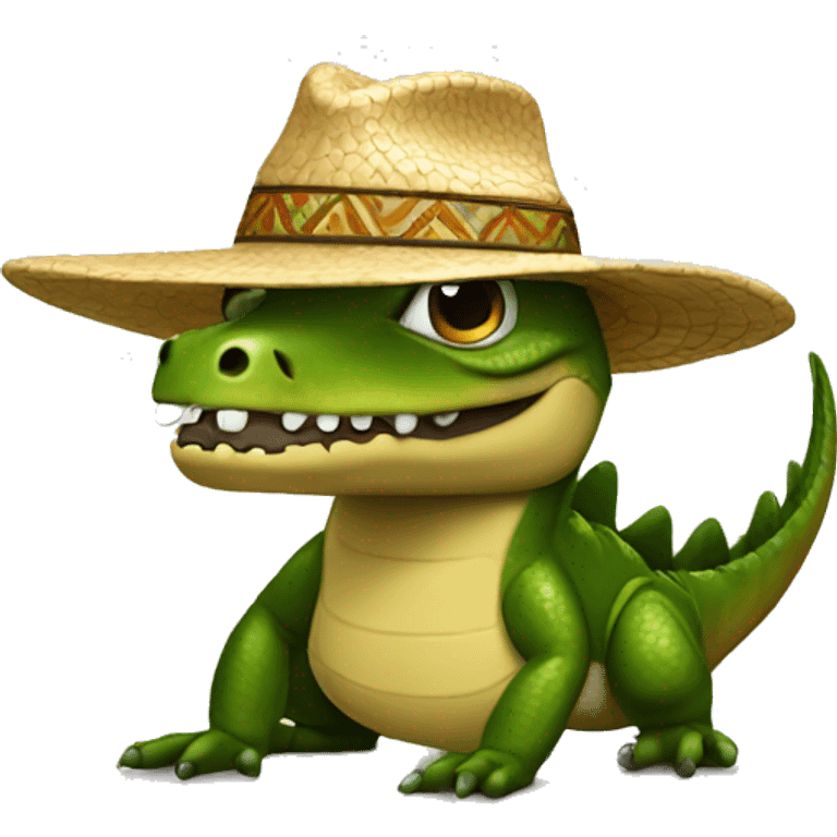 Cocodrilo con sombrero  emoji