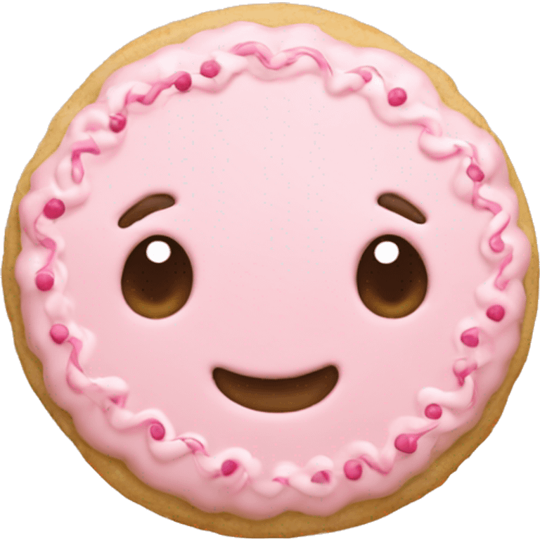 christmas cookie pale pink emoji