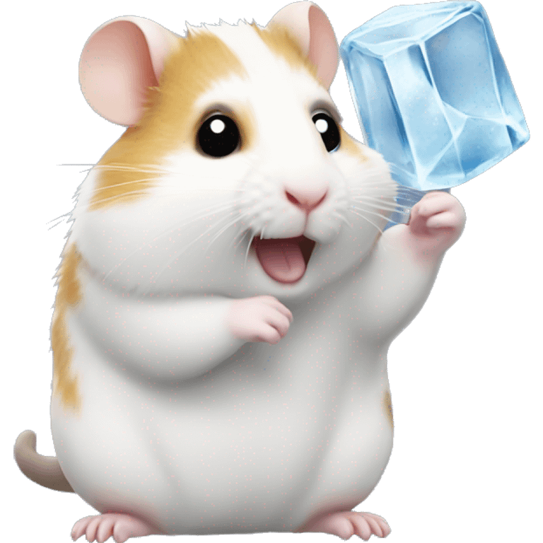 hamster holding ice emoji