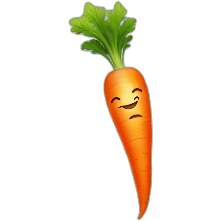 bright carrot with a star wake emoji