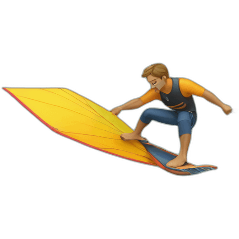 kite surfer on waves emoji