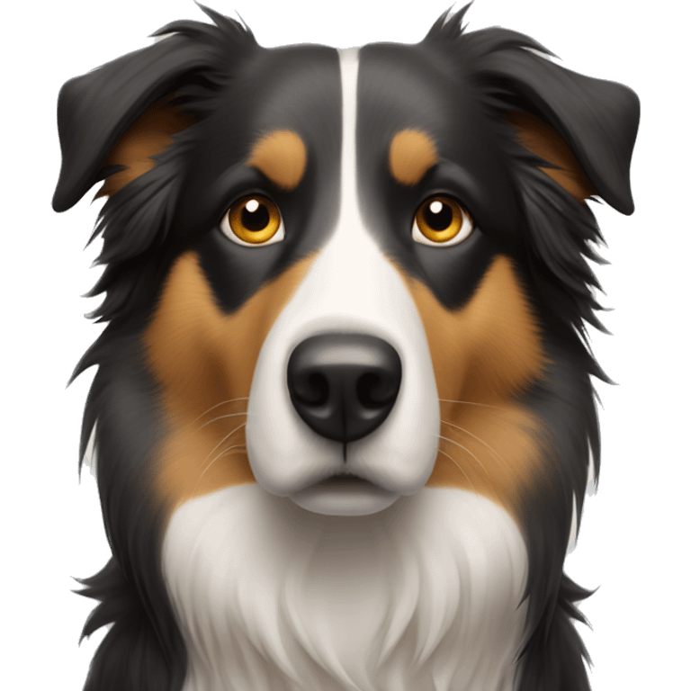 border collie mix staring blankly emoji