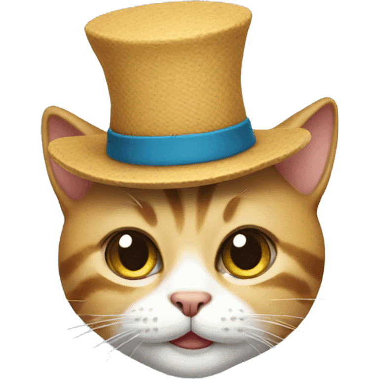 Cat wearing a hat emoji